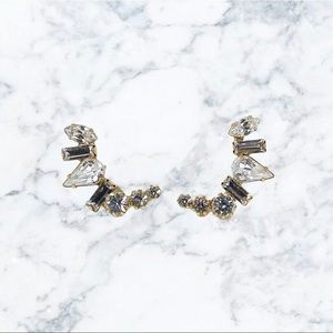 SOLD/ Elizabeth Cole Crystal Ear Cuff Earrings